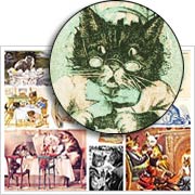 Kitty Cat Tea Party Collage Sheet