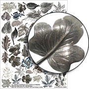 Silver Leaves Collage Sheet