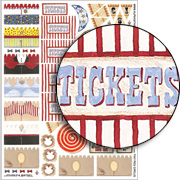 Tiny Peg Circus Collage Sheet