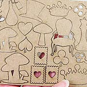 Tiny Chipboard Alice Props