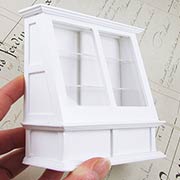 White Store Display Case - Angled Sides