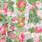 Bright Pink Roses Dresden Scraps