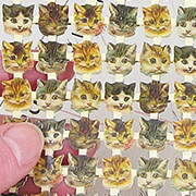 Tiny Cat Heads Dresden Scraps