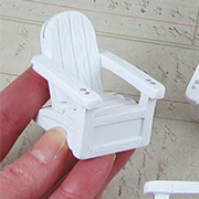 Miniature White Beach Chairs