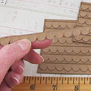 Chipboard Scalloped Shingles - Half Scale