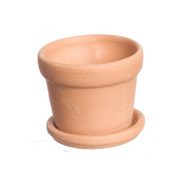 Clay Planters with Saucers