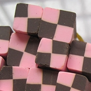 Polymer Clay Large Pink & Brown Square Cane