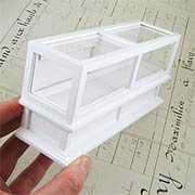 Long Store Display Case - White