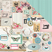 Miss Betty Vintage Thread & Sewing Scrapbook Paper