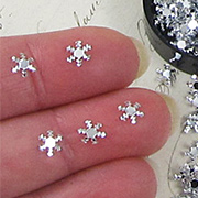 5mm Thin Silver Snowflakes