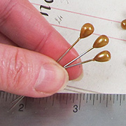 Pear-Shaped Pearl Stick Pins - Gold
