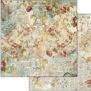 Time Is An Illusion Floral Texture Scrapbook Paper