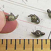 Tiny Bronze Teapot Charms