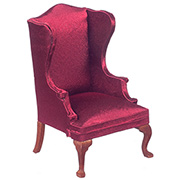 Burgundy Red Wingback Chair